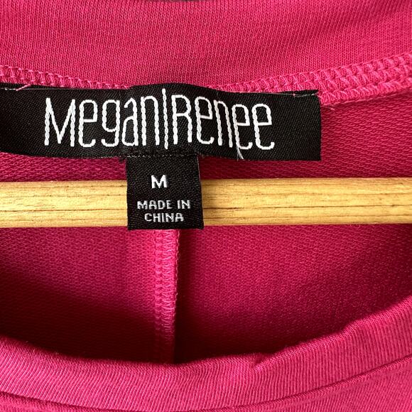 NEW HFR x Megan Renee HSN Soft Touch Magic Jersey Tie Sleeve Top in Fuchsia Sz M - Picture 5 of 7